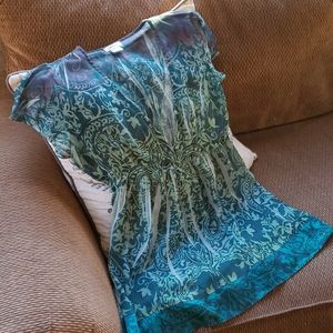 Short Sleeved V-Neck Maternity Blouse